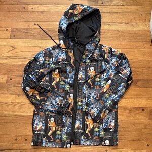Avatar Graphic Hooded Windbreaker Jacket